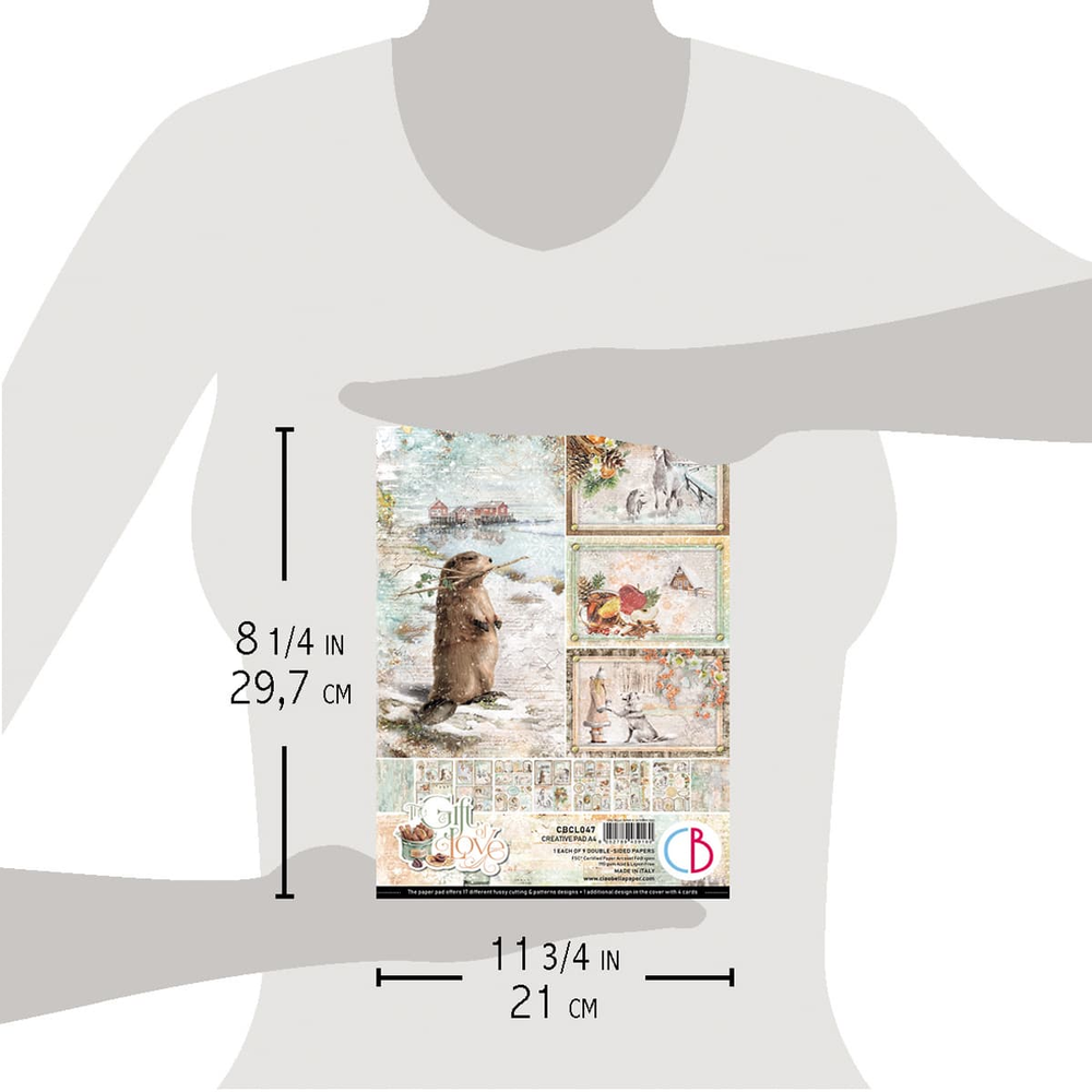 Ciao Bella Papercrafting The Gift of Love A4 Creative Pad (CBCL047)