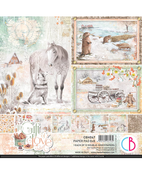 Ciao Bella Papercrafting The Gift of Love 8x8 Inch Paper Pad (CBH047)