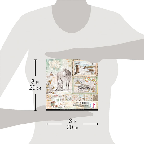 Ciao Bella Papercrafting The Gift of Love 8x8 Inch Paper Pad (CBH047)