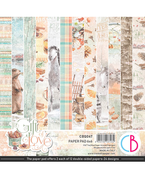 Ciao Bella Papercrafting The Gift of Love 6x6 Inch Paper Pad (CBQ047) Ciao Bella Papercrafting The Gift of Love 6x6 Inch Paper Pad (CBQ047)