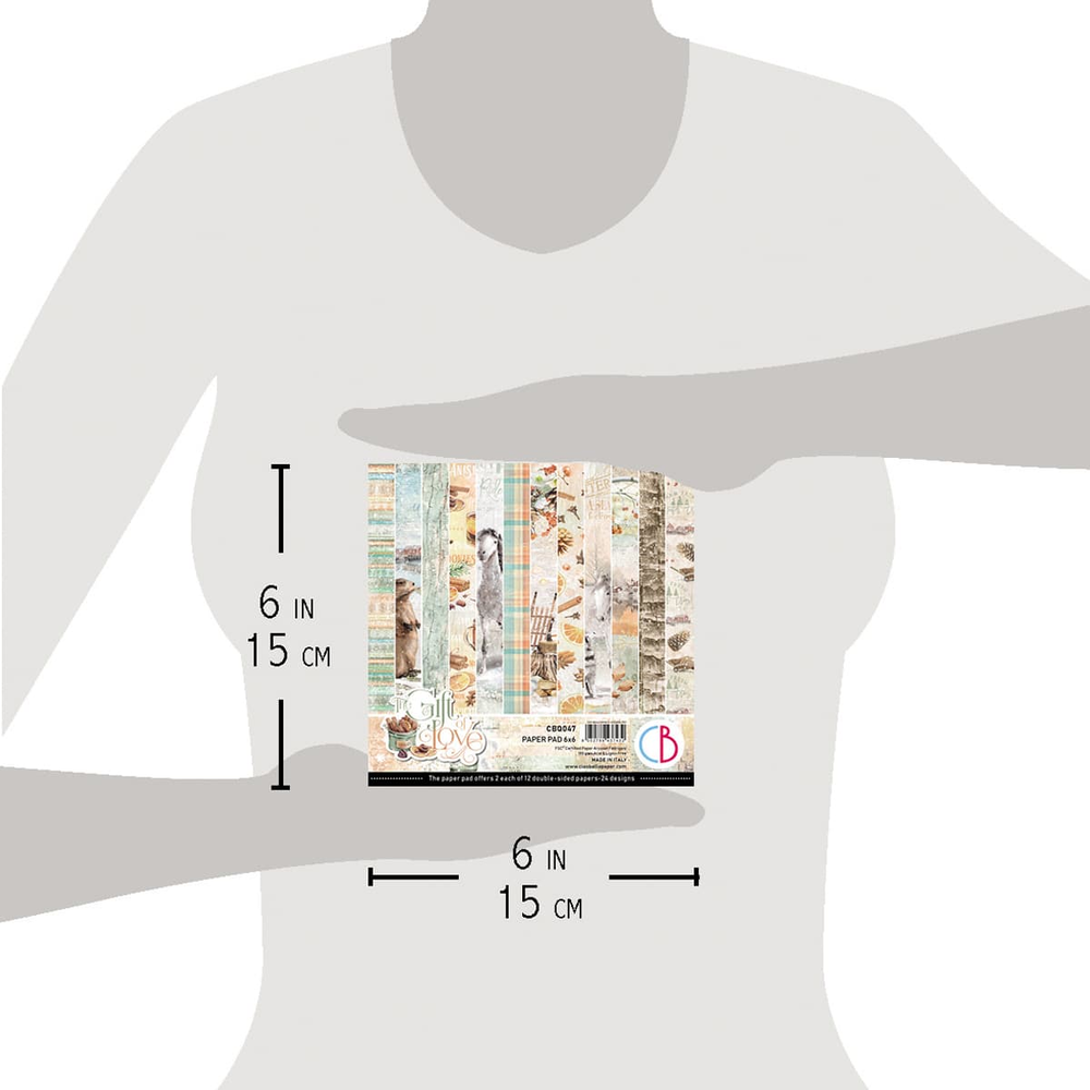 Ciao Bella Papercrafting The Gift of Love 6x6 Inch Paper Pad (CBQ047) Ciao Bella Papercrafting The Gift of Love 6x6 Inch Paper Pad (CBQ047)