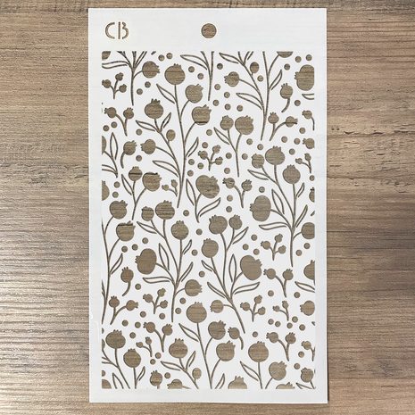Ciao Bella Papercrafting Winter Berries Masking Stencil (MS060) Ciao Bella Papercrafting Winter Berries Masking Stencil (MS060)