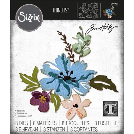 Sizzix Thinlits Die Set Brushstroke Flowers #2 (665210) Sizzix Thinlits Die Set Brushstroke Flowers #2 (665210)