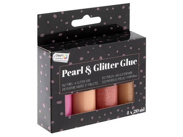 Craft Sensations Pearl & Glitter Glue Set Pink (CR1125/GE) Craft Sensations Pearl & Glitter Glue Set Pink (CR1125/GE)