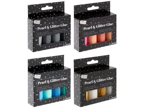 Craft Sensations Pearl & Glitter Glue Set Silver (CR1125/GE) Craft Sensations Pearl & Glitter Glue Set Silver (CR1125/GE)