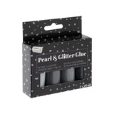 Craft Sensations Pearl & Glitter Glue Set Silver (CR1125/GE)