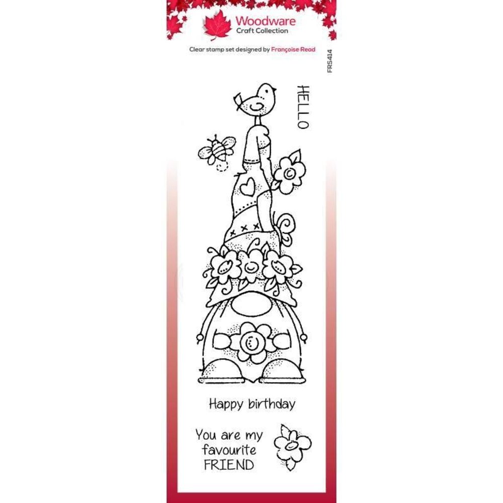Woodware Floral Hat Clear Stamp (FRS414)