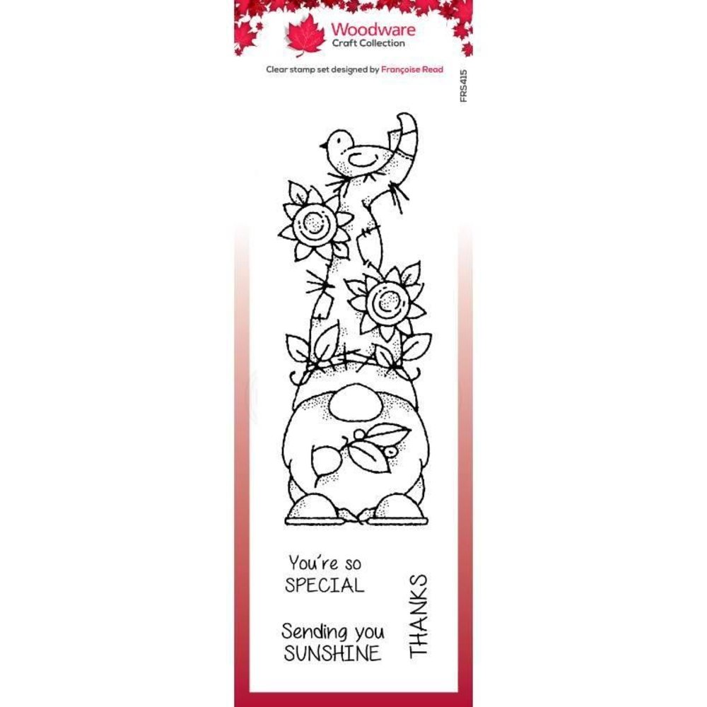 Woodware Sunflower Hat Clear Stamp (FRS415)