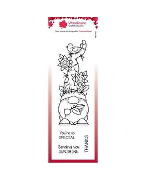 Woodware Sunflower Hat Clear Stamp (FRS415)