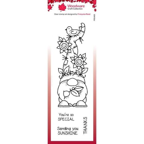 Woodware Sunflower Hat Clear Stamp (FRS415)