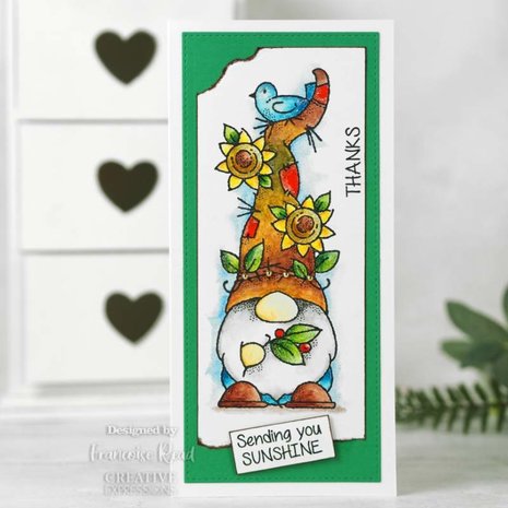 Woodware Sunflower Hat Clear Stamp (FRS415)