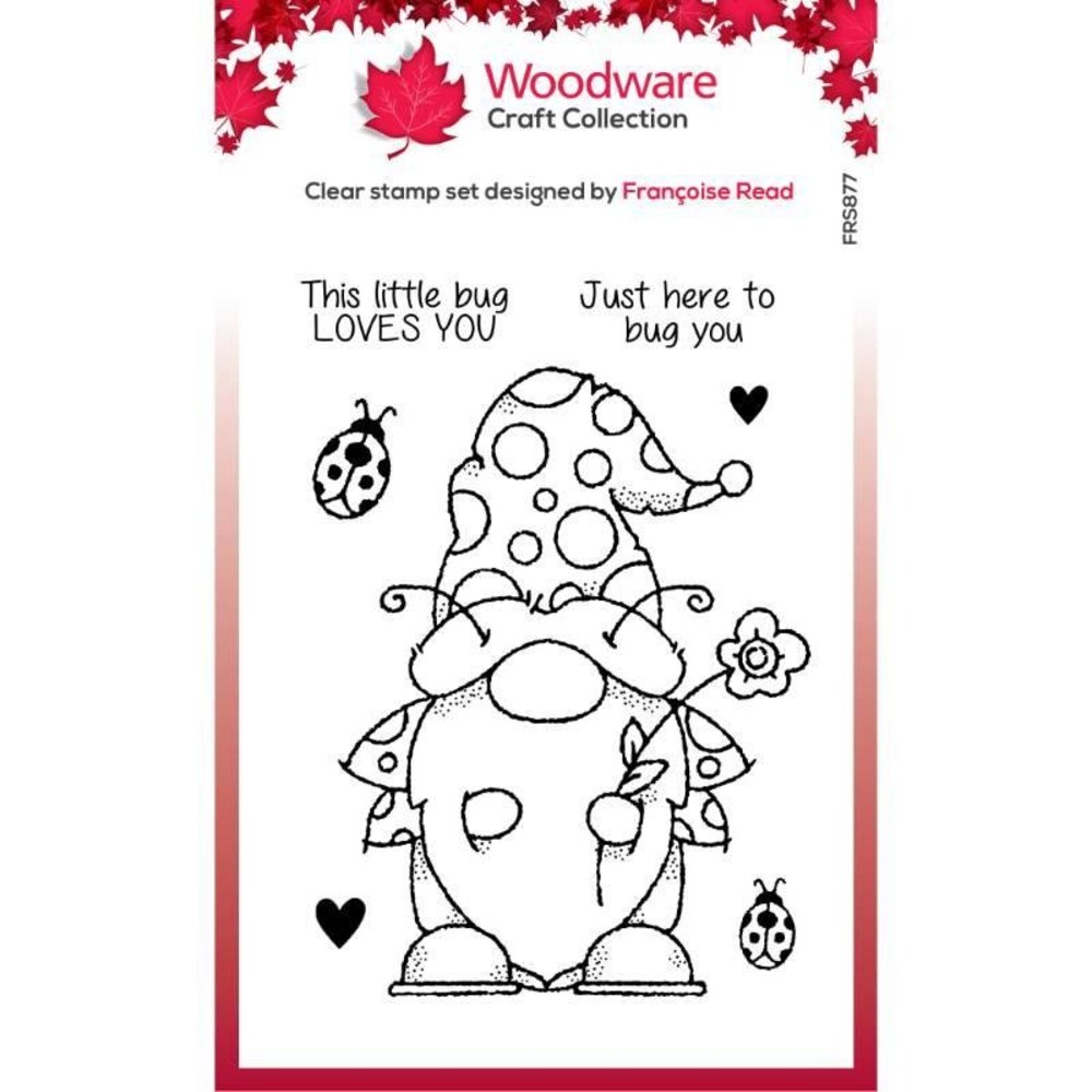 Woodware Ladybird Gnome Clear Stamp (FRS877) Woodware Ladybird Gnome Clear Stamp (FRS877)