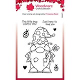 Woodware Ladybird Gnome Clear Stamp (FRS877)