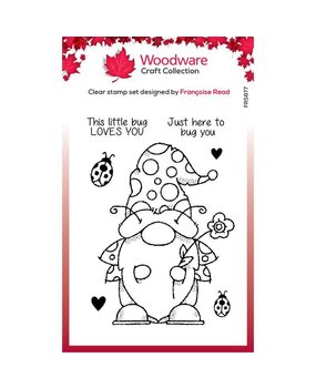 Woodware Ladybird Gnome Clear Stamp (FRS877) Woodware Ladybird Gnome Clear Stamp (FRS877)