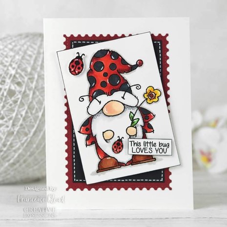 Woodware Ladybird Gnome Clear Stamp (FRS877) Woodware Ladybird Gnome Clear Stamp (FRS877)