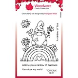 Woodware Rainbow Gnome Clear Stamp (FRS883)