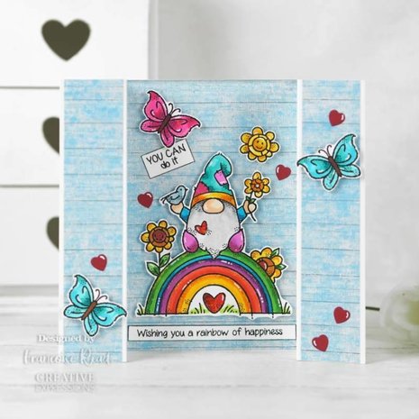 Woodware Rainbow Gnome Clear Stamp (FRS883)