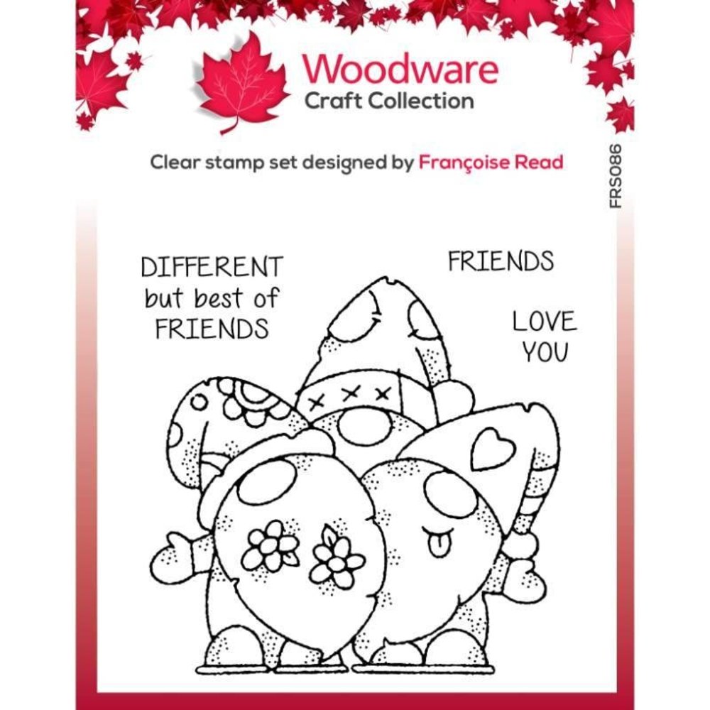 Woodware Gnome Friends Clear Stamp (FRS086)