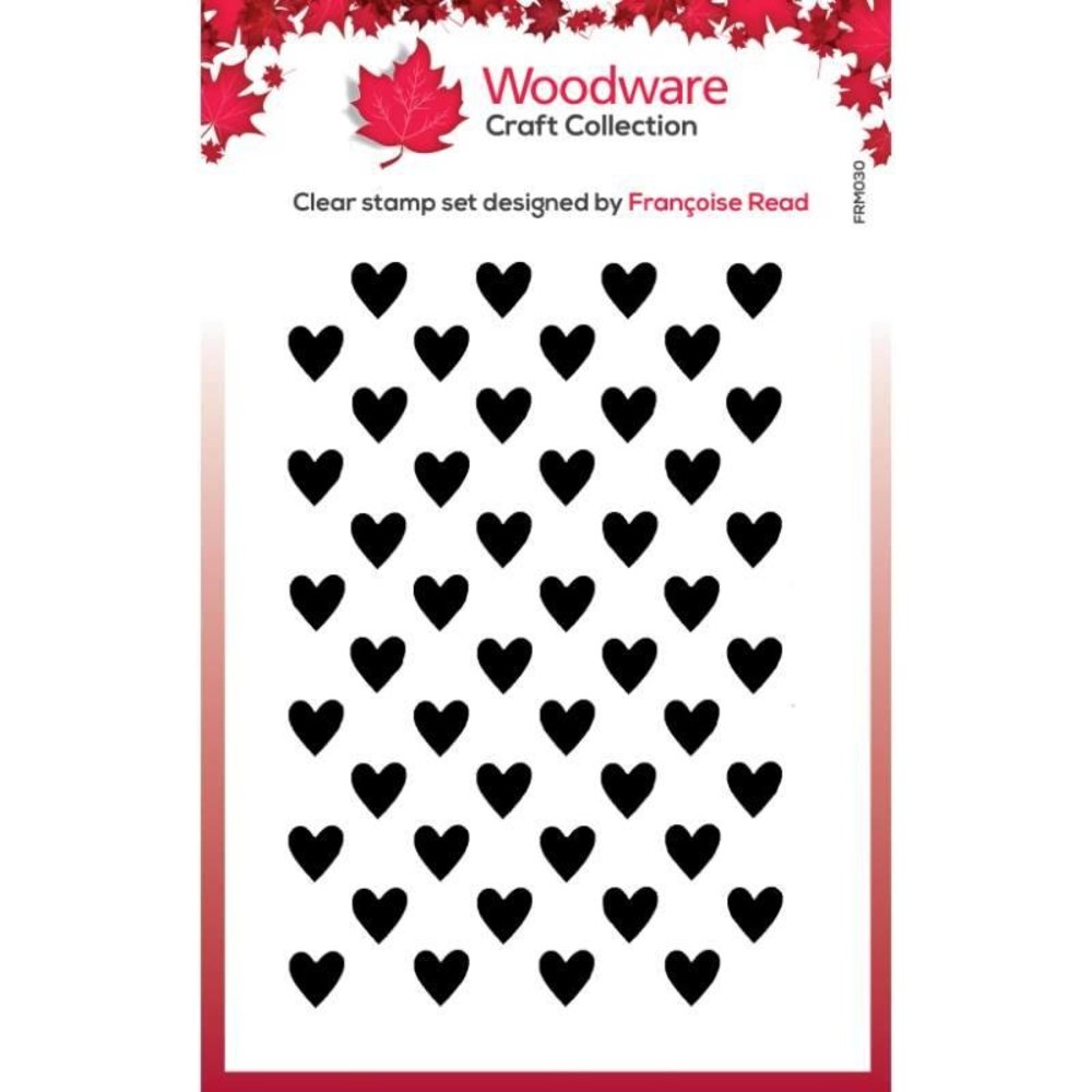 Woodware Mini Heart Background Clear Stamp (FRM030)