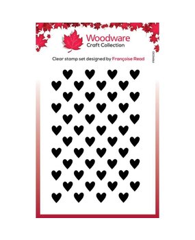 Woodware Mini Heart Background Clear Stamp (FRM030)