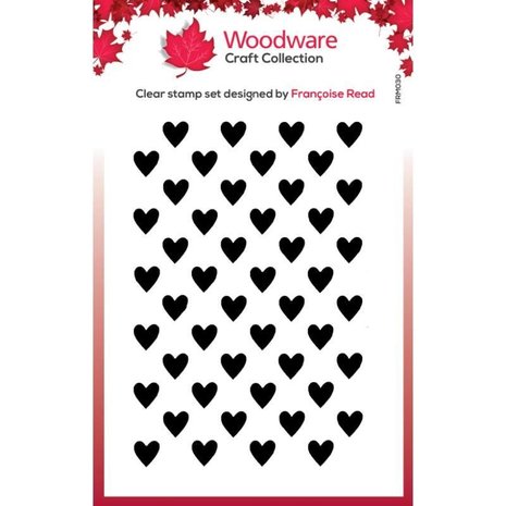 Woodware Mini Heart Background Clear Stamp (FRM030)