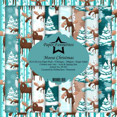 Paper Favourites Moose Christmas 12x12 Inch Paper Pack (PF382) Paper Favourites Moose Christmas 12x12 Inch Paper Pack (PF382)