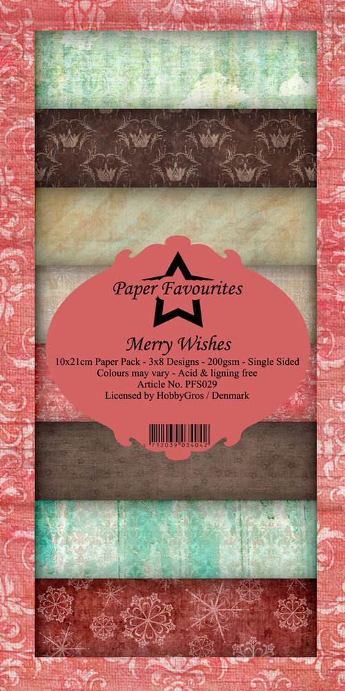 Paper Favourites Merry Wishes Slimline Paper Pack (PFS029) Paper Favourites Merry Wishes Slimline Paper Pack (PFS029)