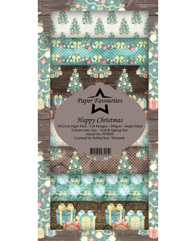Paper Favourites Happy Christmas Slimline Paper Pack (PFS030)