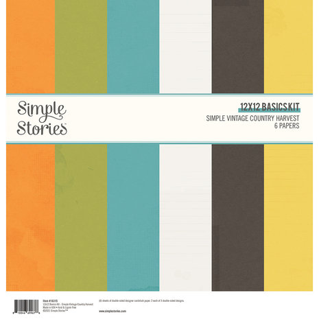 Simple Stories Simple Vintage Country Harvest 12x12 Inch Basics Kit (16315)