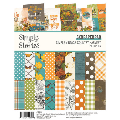 Simple Stories Simple Vintage Country Harvest 6x8 Inch Paper Pad (16319)