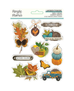 Simple Stories Simple Vintage Country Harvest Layered Stickers (16327) Simple Stories Simple Vintage Country Harvest Layered Stickers (16327)