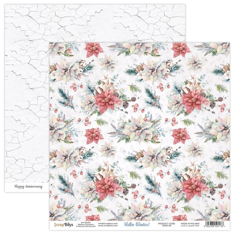 ScrapBoys Hello Winter 12x12 Inch Paper Set (HEWI-08) ScrapBoys Hello Winter 12x12 Inch Paper Set (HEWI-08)