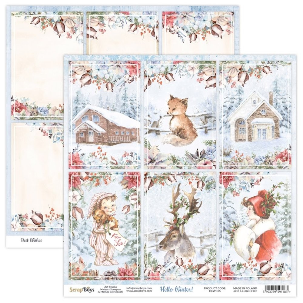 ScrapBoys Hello Winter 12x12 Inch Paper Set (HEWI-08) ScrapBoys Hello Winter 12x12 Inch Paper Set (HEWI-08)