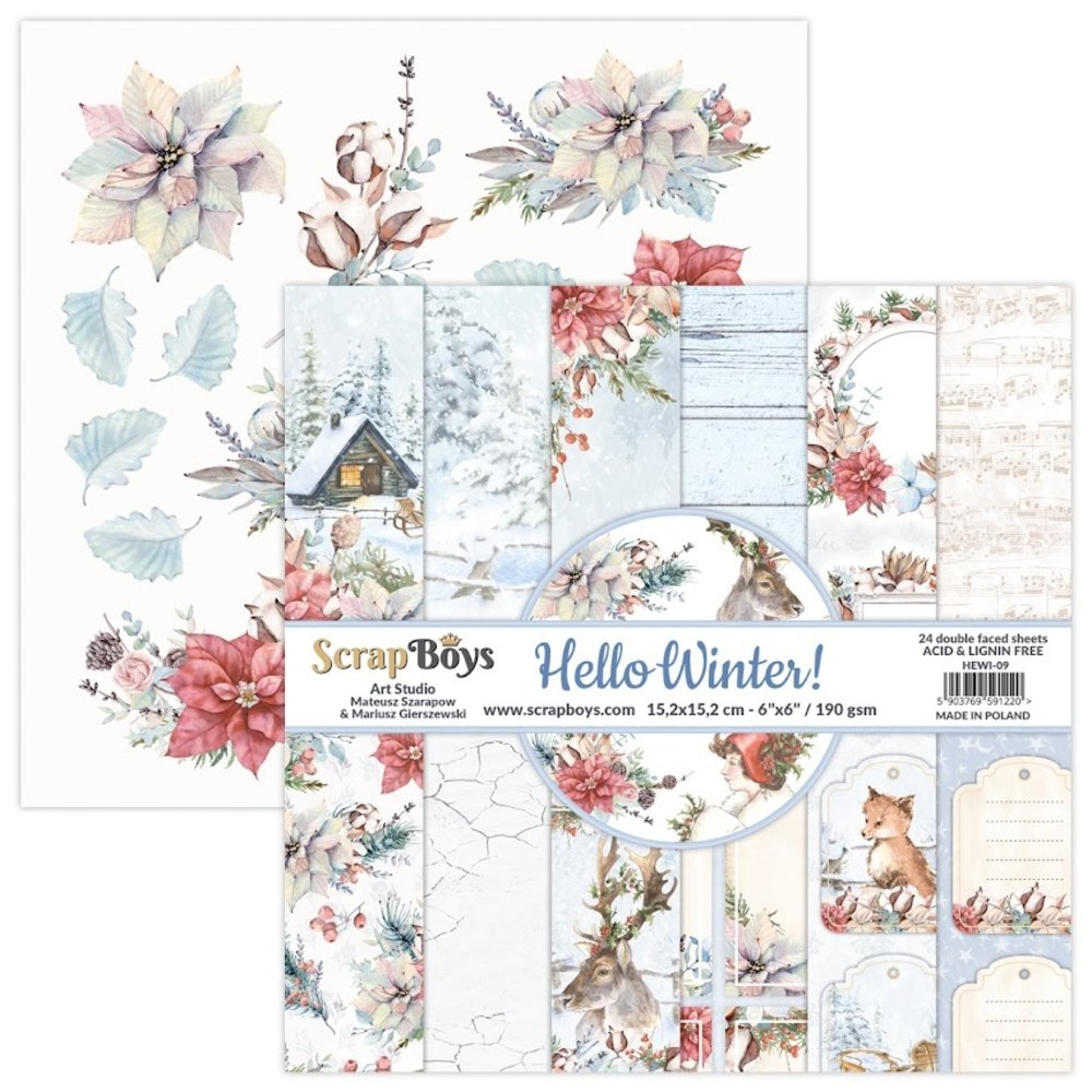 ScrapBoys Hello Winter 6x6 Inch Paper Pad (HEWI-09) ScrapBoys Hello Winter 6x6 Inch Paper Pad (HEWI-09)