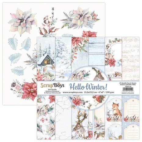 ScrapBoys Hello Winter 6x6 Inch Paper Pad (HEWI-09) ScrapBoys Hello Winter 6x6 Inch Paper Pad (HEWI-09)