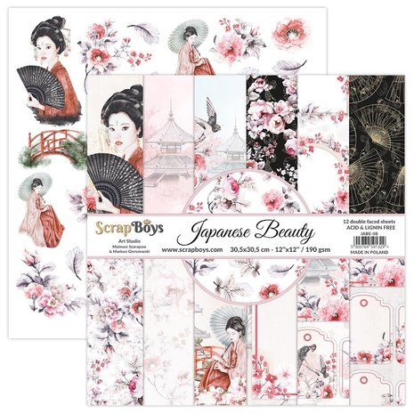 ScrapBoys Japanese Beauty 12x12 Inch Paper Set (JABE-08)