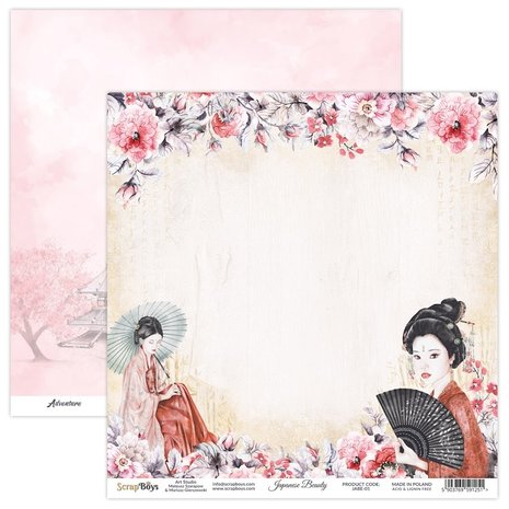 ScrapBoys Japanese Beauty 12x12 Inch Paper Set (JABE-08)