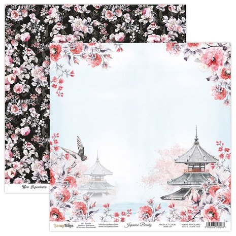 ScrapBoys Japanese Beauty 12x12 Inch Paper Set (JABE-08)