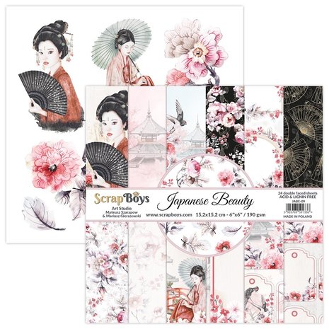 ScrapBoys Japanese Beauty 6x6 Inch Paper Pad (JABE-09) ScrapBoys Japanese Beauty 6x6 Inch Paper Pad (JABE-09)