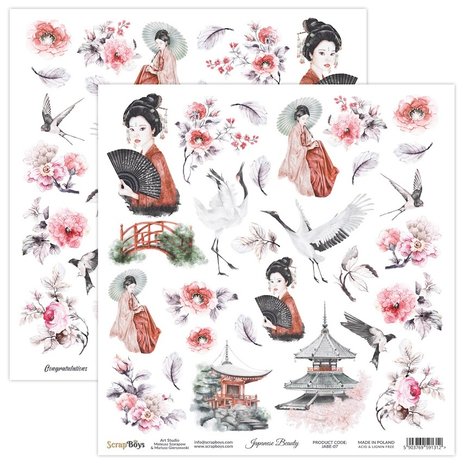 ScrapBoys Japanese Beauty 6x6 Inch Paper Pad (JABE-09) ScrapBoys Japanese Beauty 6x6 Inch Paper Pad (JABE-09)