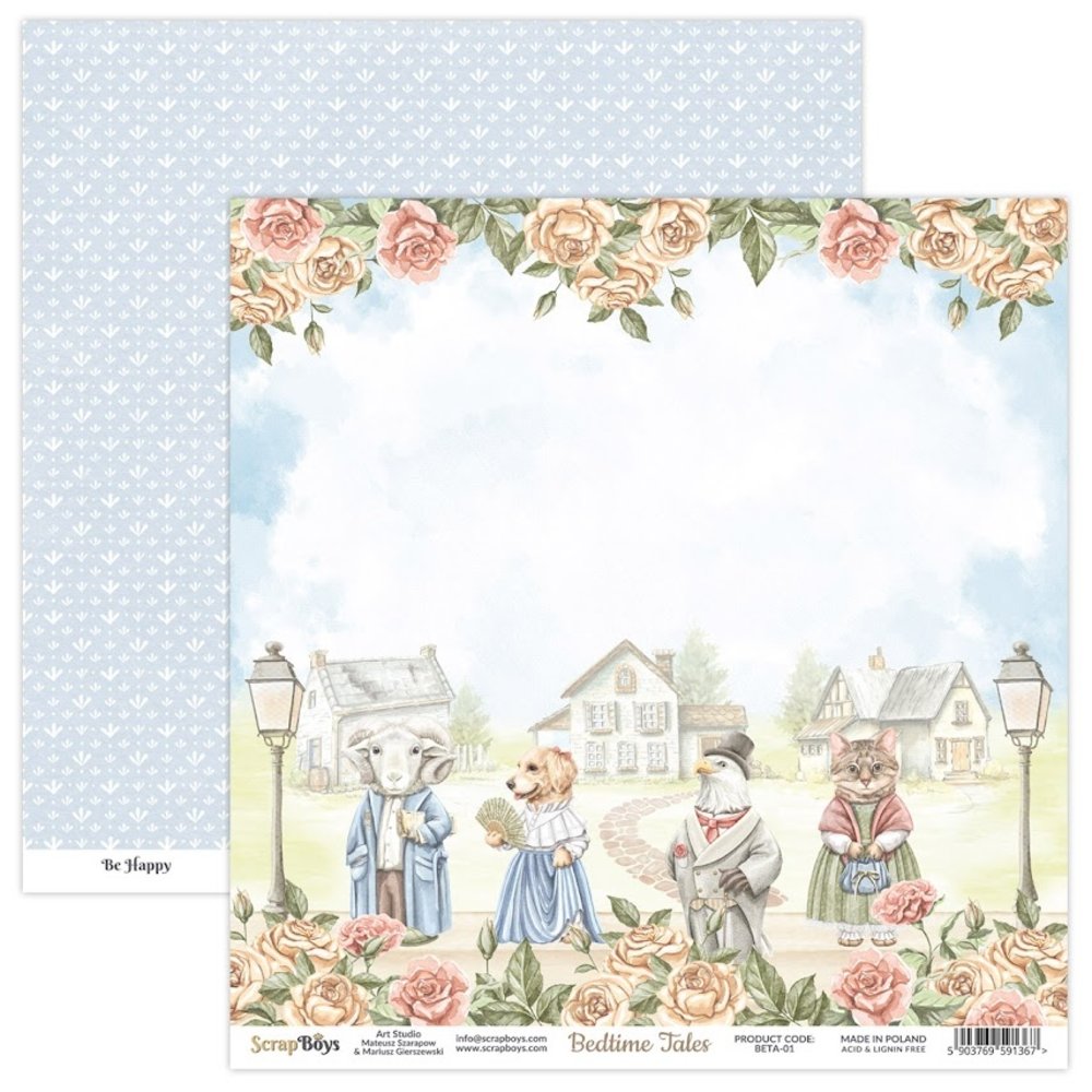 ScrapBoys Bedtime Tales 12x12 Inch Paper Set (BETA-08)