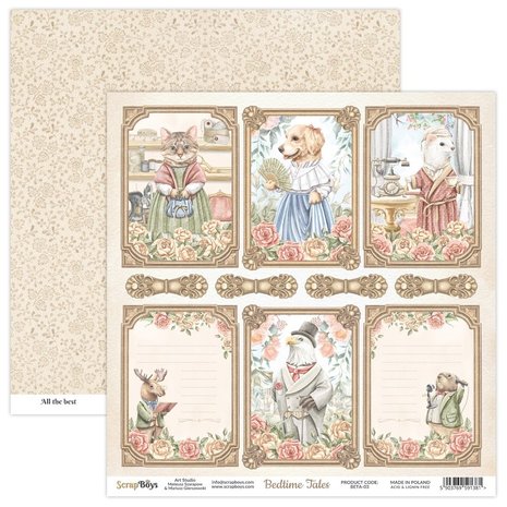 ScrapBoys Bedtime Tales 12x12 Inch Paper Set (BETA-08)