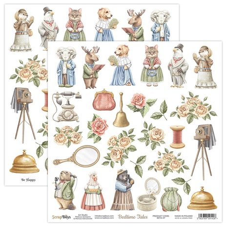 ScrapBoys Bedtime Tales 12x12 Inch Paper Set (BETA-08)