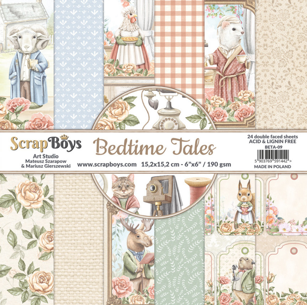 ScrapBoys Bedtime Tales 6x6 Inch Paper Pad (BETA-09) ScrapBoys Bedtime Tales 6x6 Inch Paper Pad (BETA-09)