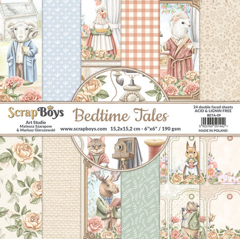 ScrapBoys Bedtime Tales 6x6 Inch Paper Pad (BETA-09) ScrapBoys Bedtime Tales 6x6 Inch Paper Pad (BETA-09)