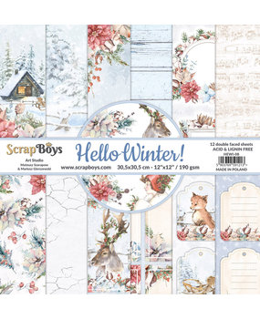 ScrapBoys Hello Winter 12x12 Inch Paper Set (HEWI-08) ScrapBoys Hello Winter 12x12 Inch Paper Set (HEWI-08)