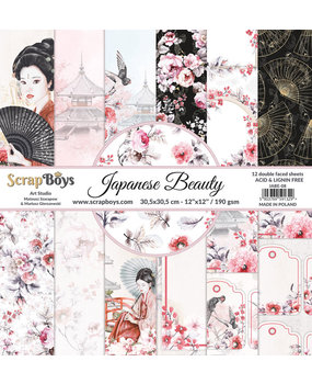 ScrapBoys Japanese Beauty 12x12 Inch Paper Set (JABE-08) ScrapBoys Japanese Beauty 12x12 Inch Paper Set (JABE-08)