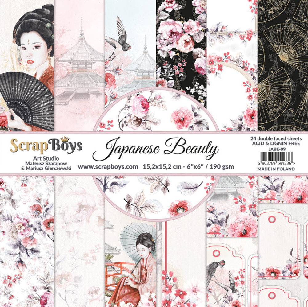 ScrapBoys Japanese Beauty 6x6 Inch Paper Pad (JABE-09) ScrapBoys Japanese Beauty 6x6 Inch Paper Pad (JABE-09)