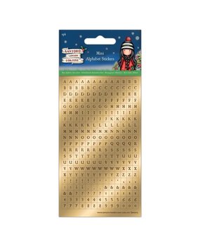 Gorjuss Christmas Mini Foil Alphabet Stickers (GOR 828900)