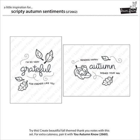 Lawn Fawn Scripty Autumn Sentiments Clear Stamps (LF2662) Lawn Fawn Scripty Autumn Sentiments Clear Stamps (LF2662)